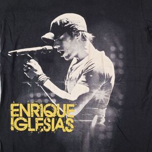 Vtg Enrique Iglesias Shirt Medium 00s Y2k 2012 Music Concert Tour Promo Tee M